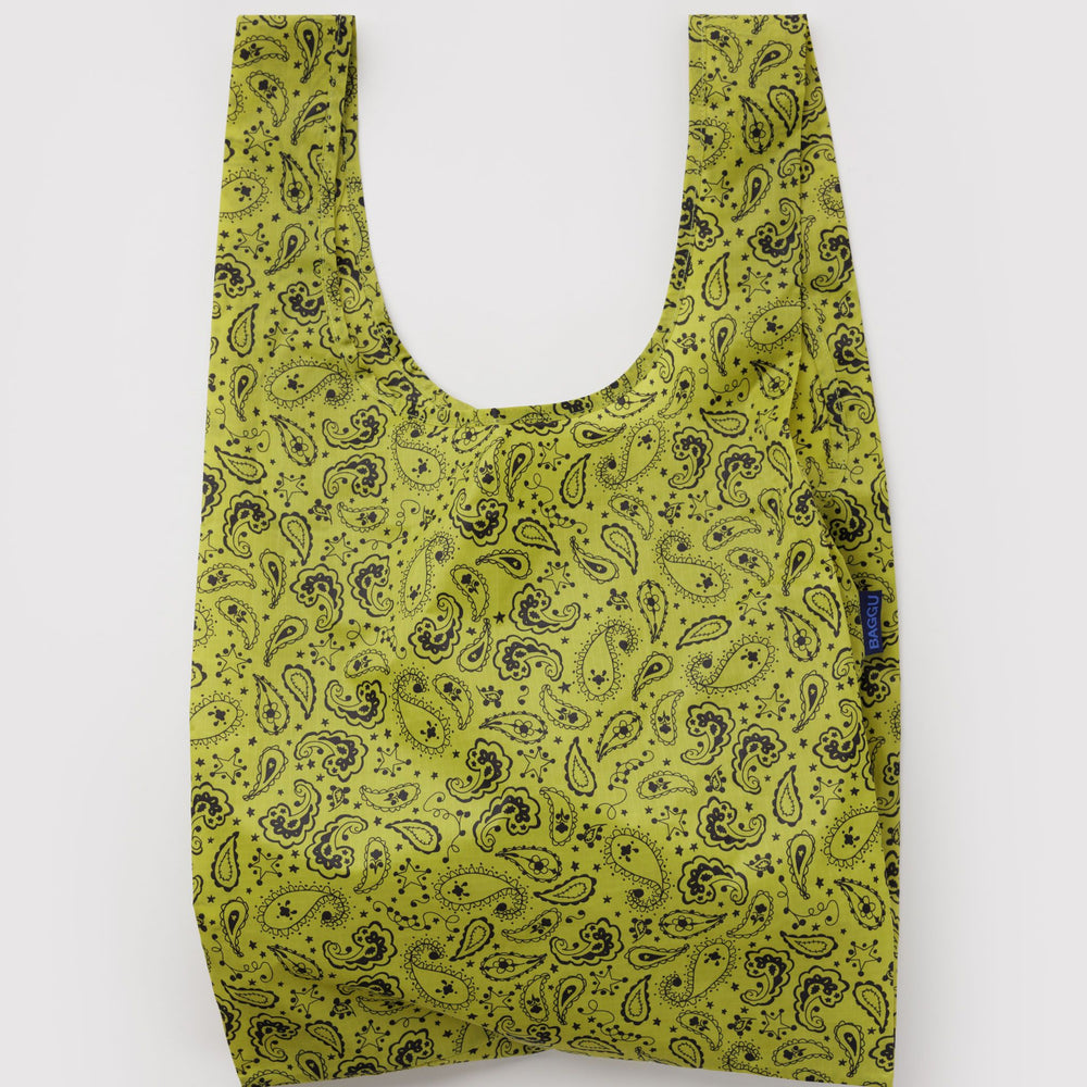 Standard Baggu Chartreuse Paisley