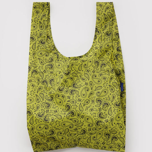 Standard Baggu Chartreuse Paisley