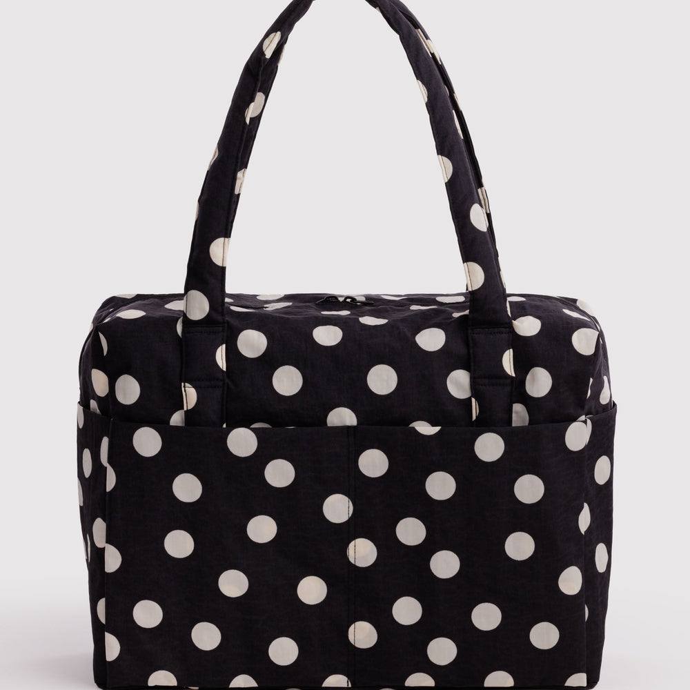 Cloud Carry-On Black and Cream Polka Dot