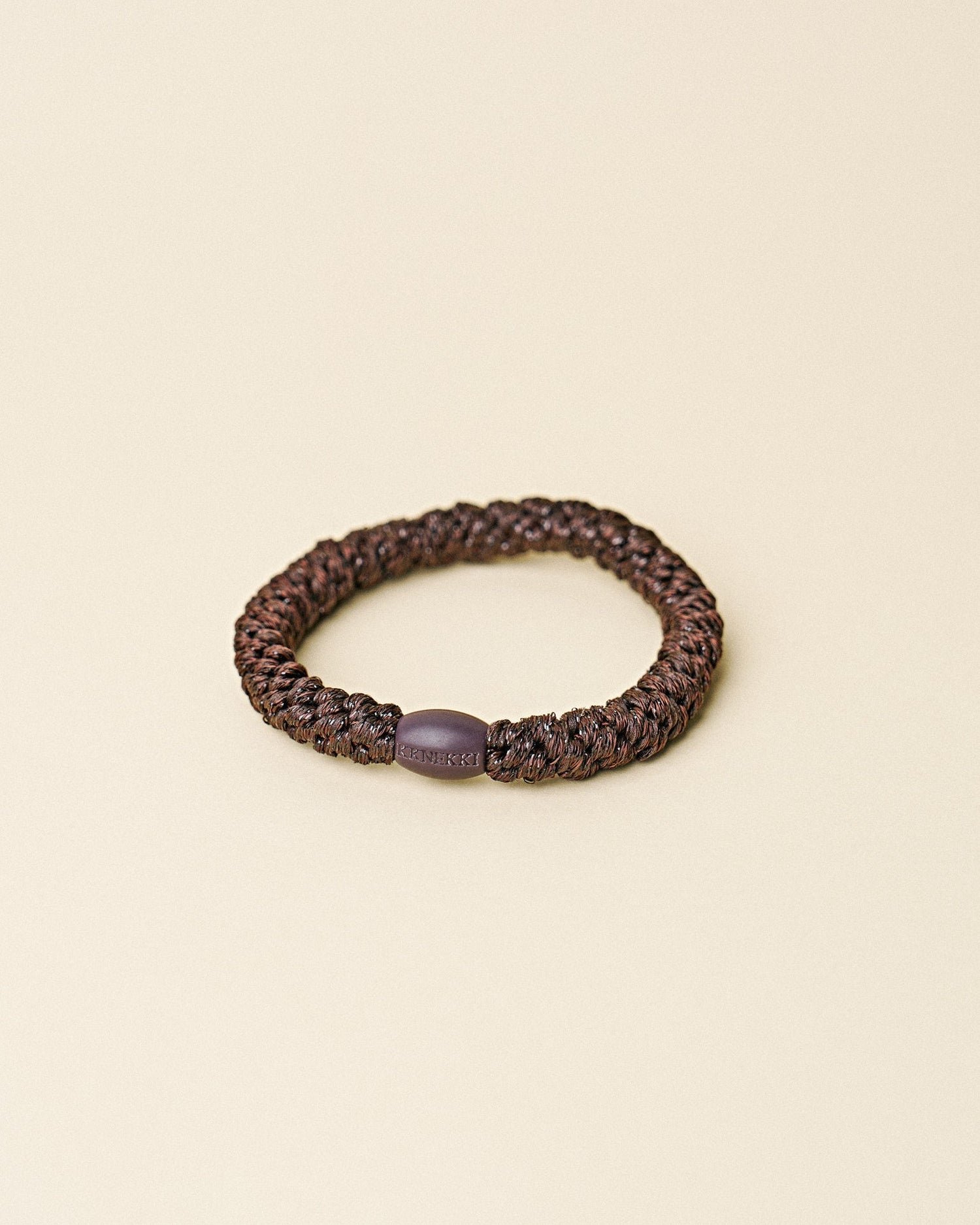 Chocolate Glitter Hair Tie detail