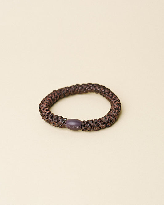 Chocolate Glitter Hair Tie detail
