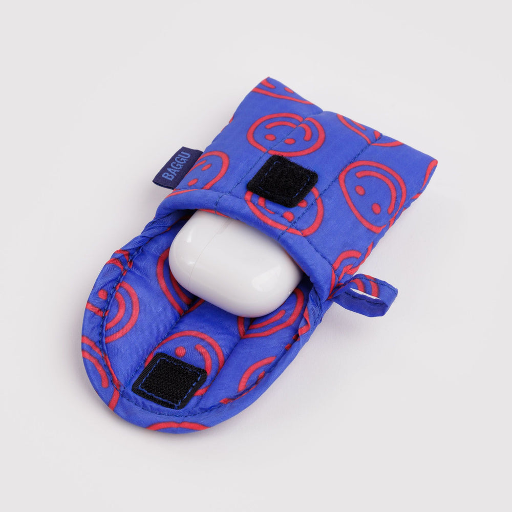 Puffy Earbuds Case Mini Cobalt Happy