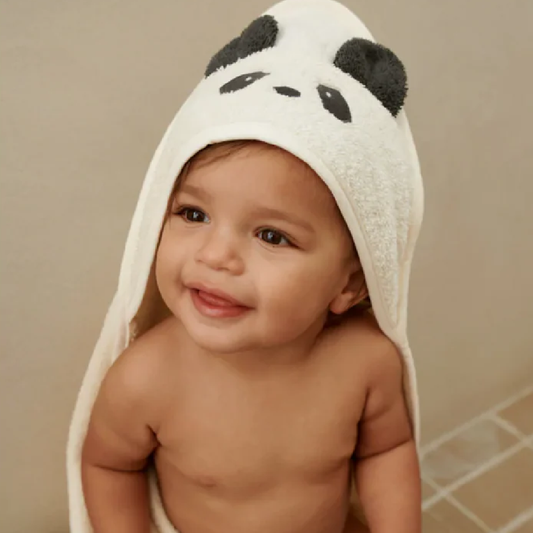 Albert Hooded Towel Panda Creme de la Creme