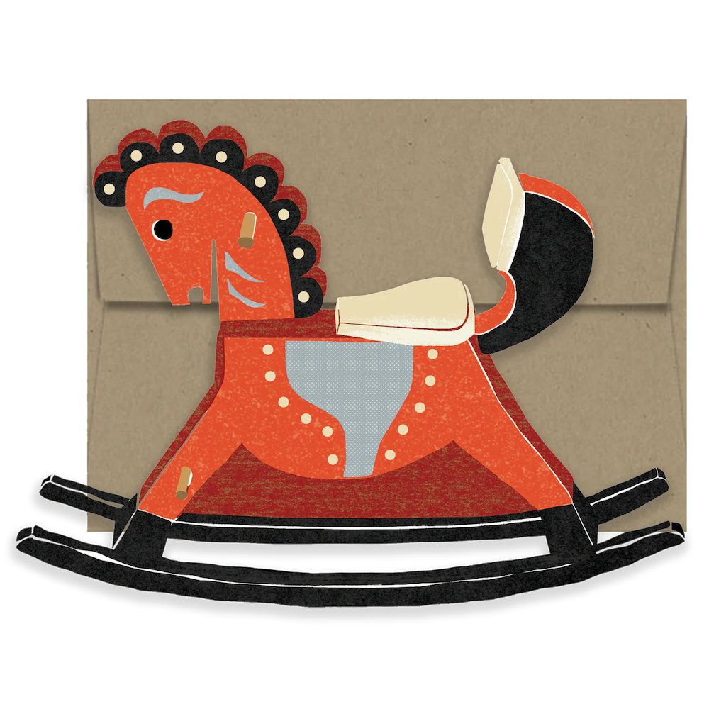 Rocking Horse - Die Cut Card