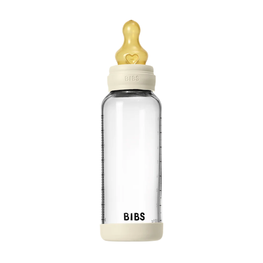 240ml Glass Bottle Set Latex Ivory