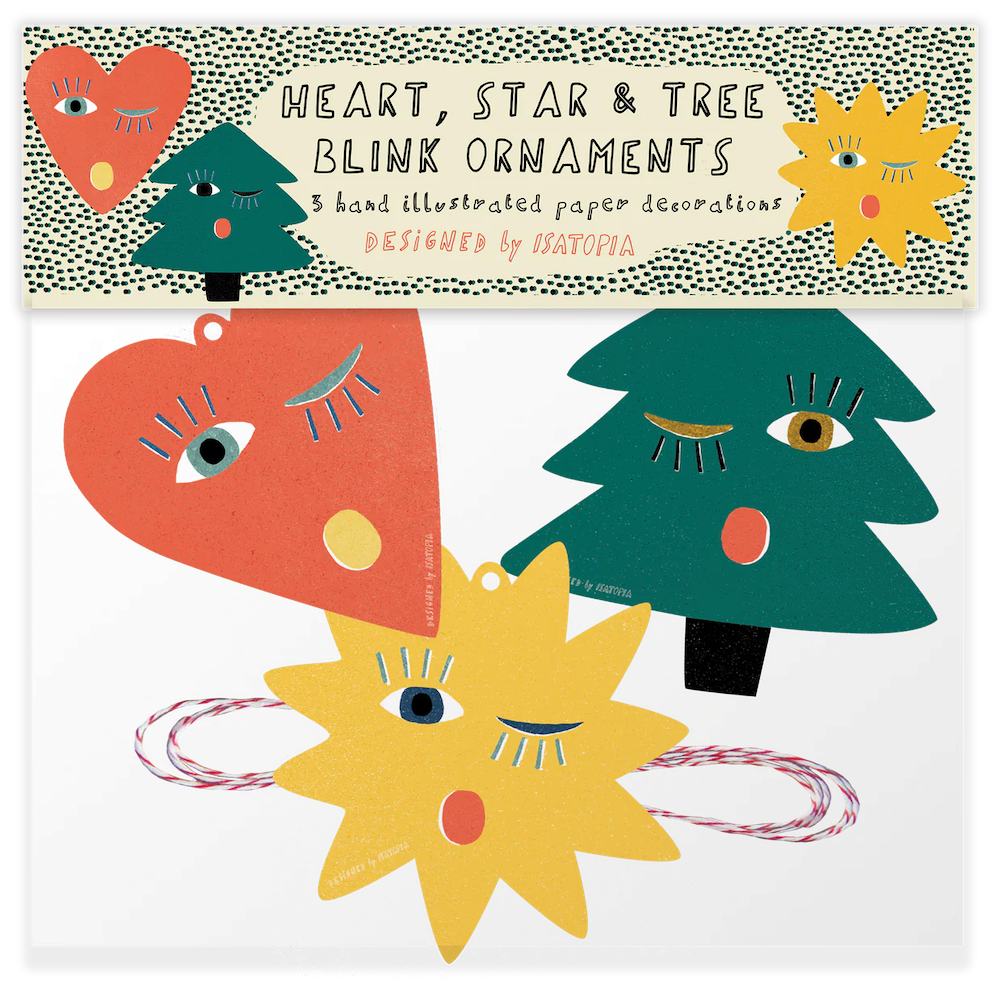 Blink Paper Ornaments Pack of 3