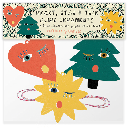 Blink Paper Ornaments Pack of 3
