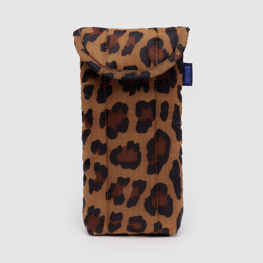 Puffy Glasses Sleeve Leopard