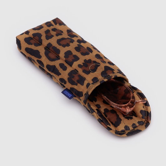 Puffy Glasses Sleeve Leopard