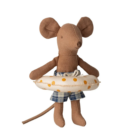 Beach Mouse Little Brother With Float Yellow Dots