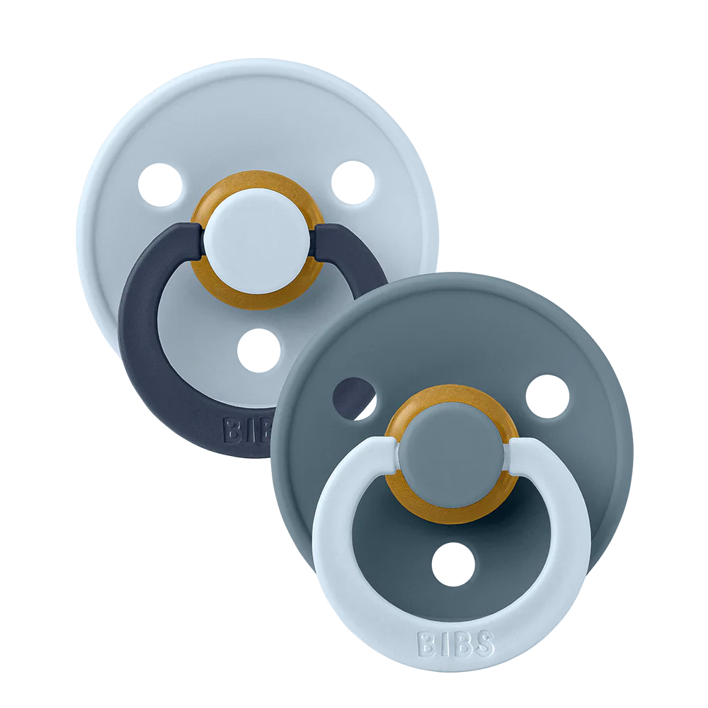 Bibs Dummy Baby Blue/Petrol Round