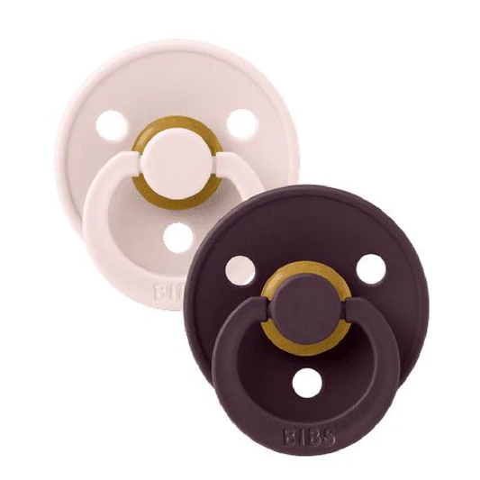 Bibs Dummy Petal/Plum Round