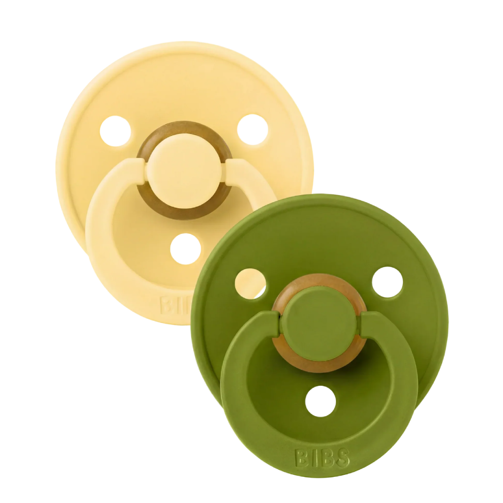 Bibs Dummy Twin Pack Pale Butter/Wasabi