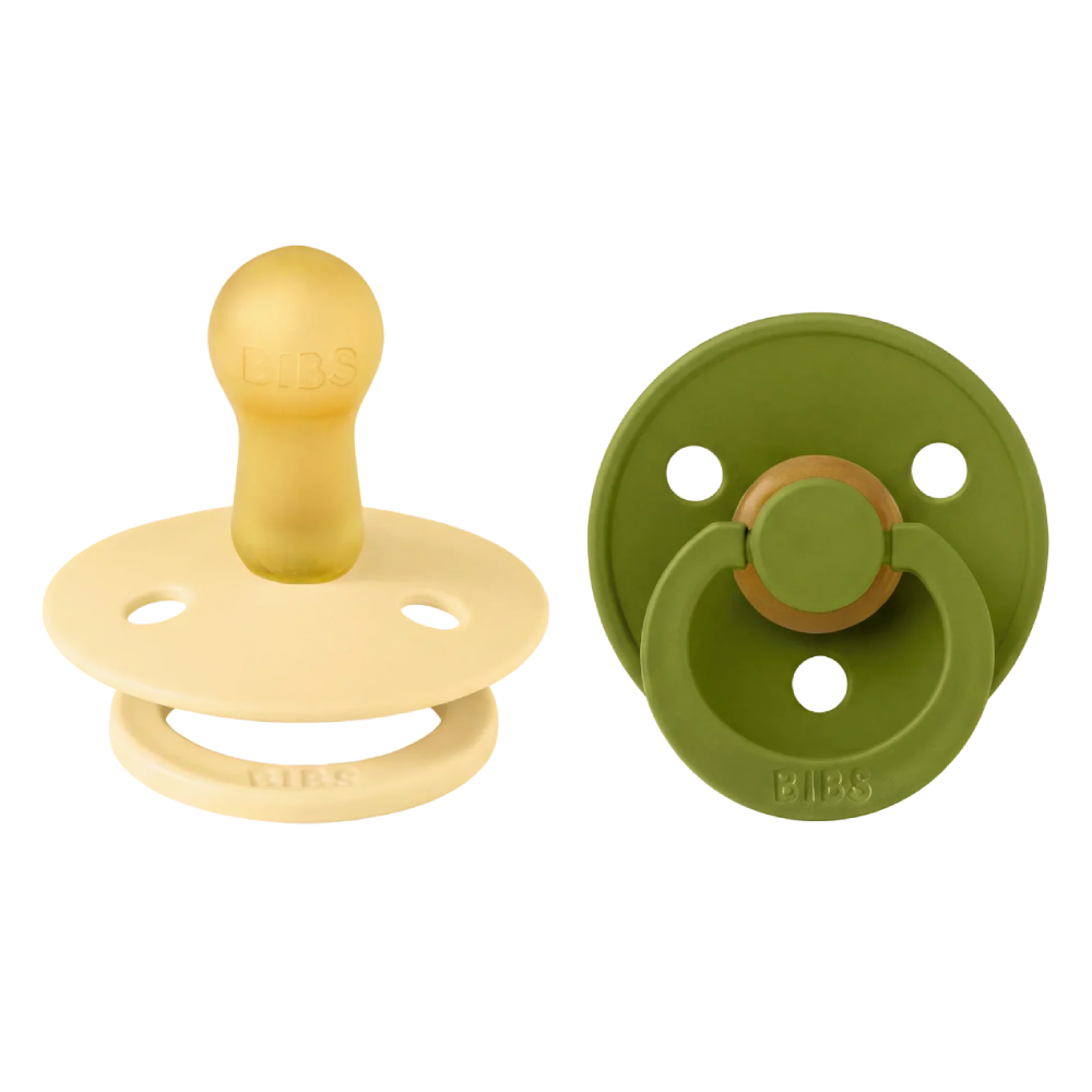 Bibs Dummy Twin Pack Pale Butter/Wasabi