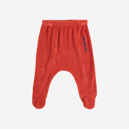 Tic Tac Toe Footed Leggings Red