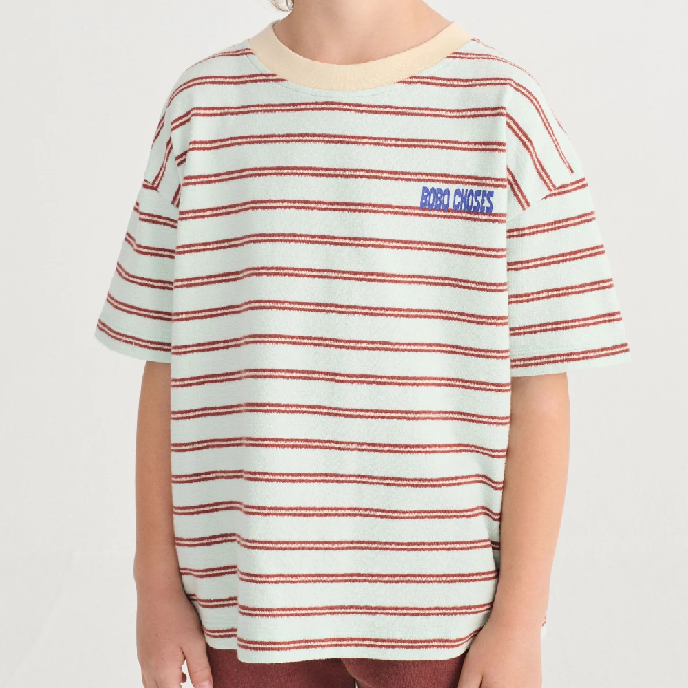 Bobo Choses Stripes T-Shirt Light Blue