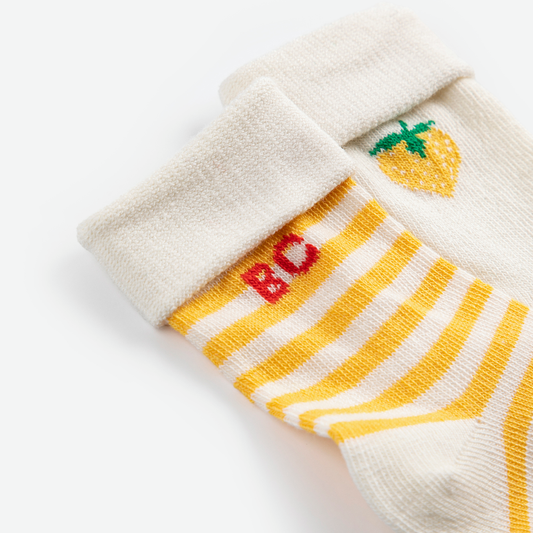 2 Pack Pixel Strawberry Short Socks