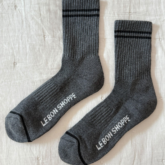Boyfriend Socks Charcoal
