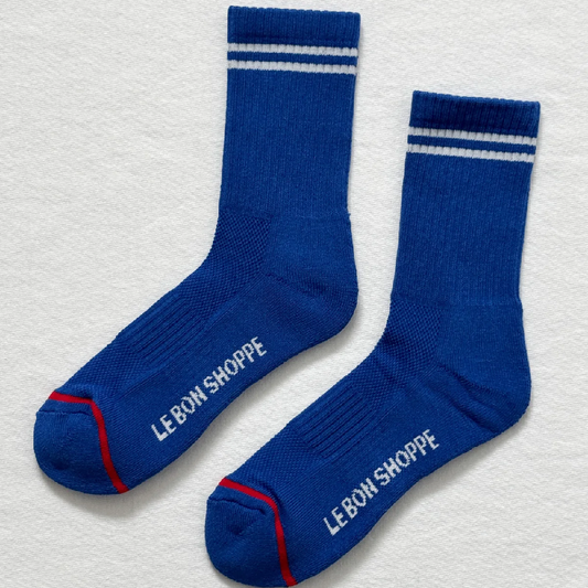 Boyfriend Socks Cobalt