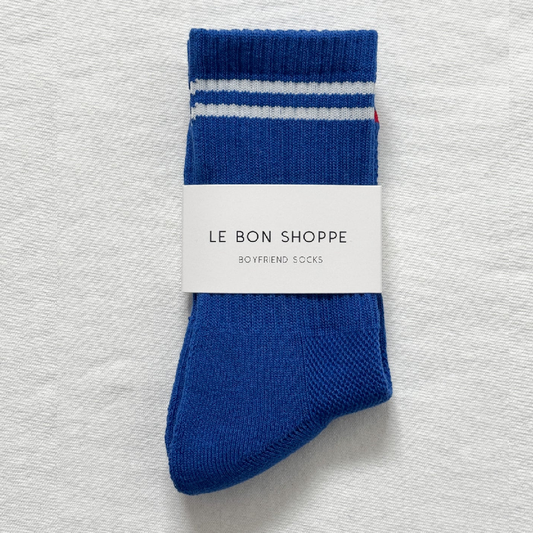 Boyfriend Socks Cobalt