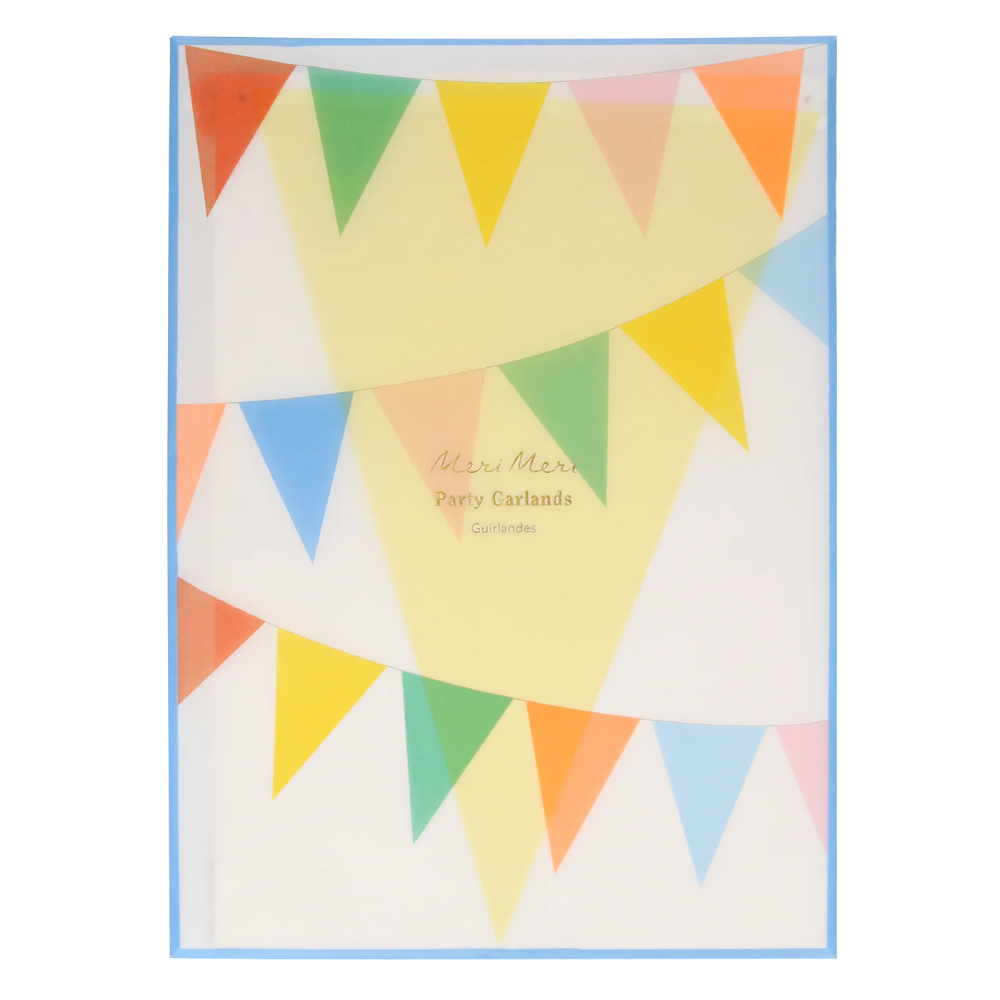 Bright Tissue Flag Garland 2 Pack