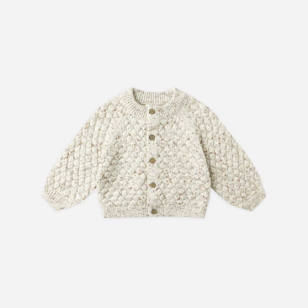 Bubble Knit Cardigan Natural Confetti
