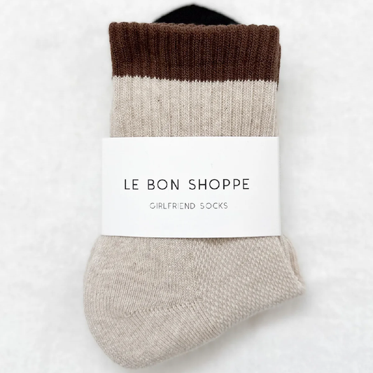 Colour Block Girlfriend Socks Black Coffee