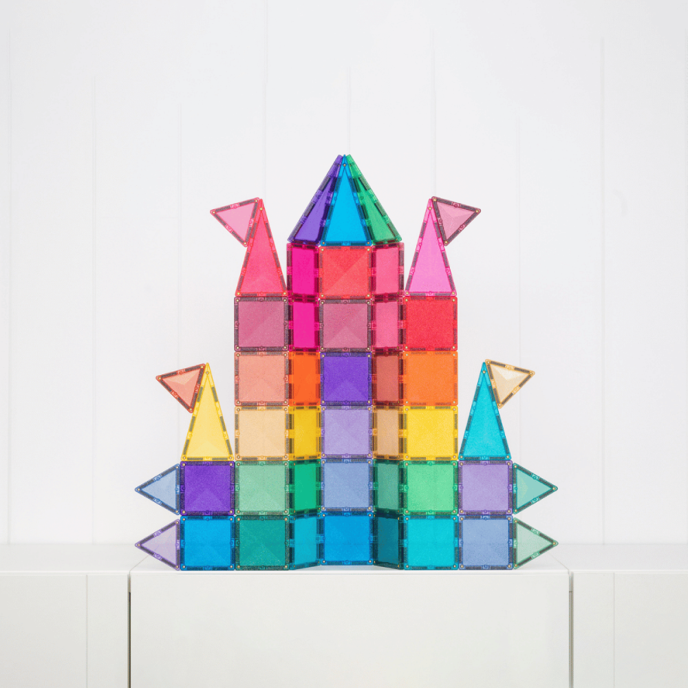 Magnetic Tiles 48 Piece Glitter Castle Pack