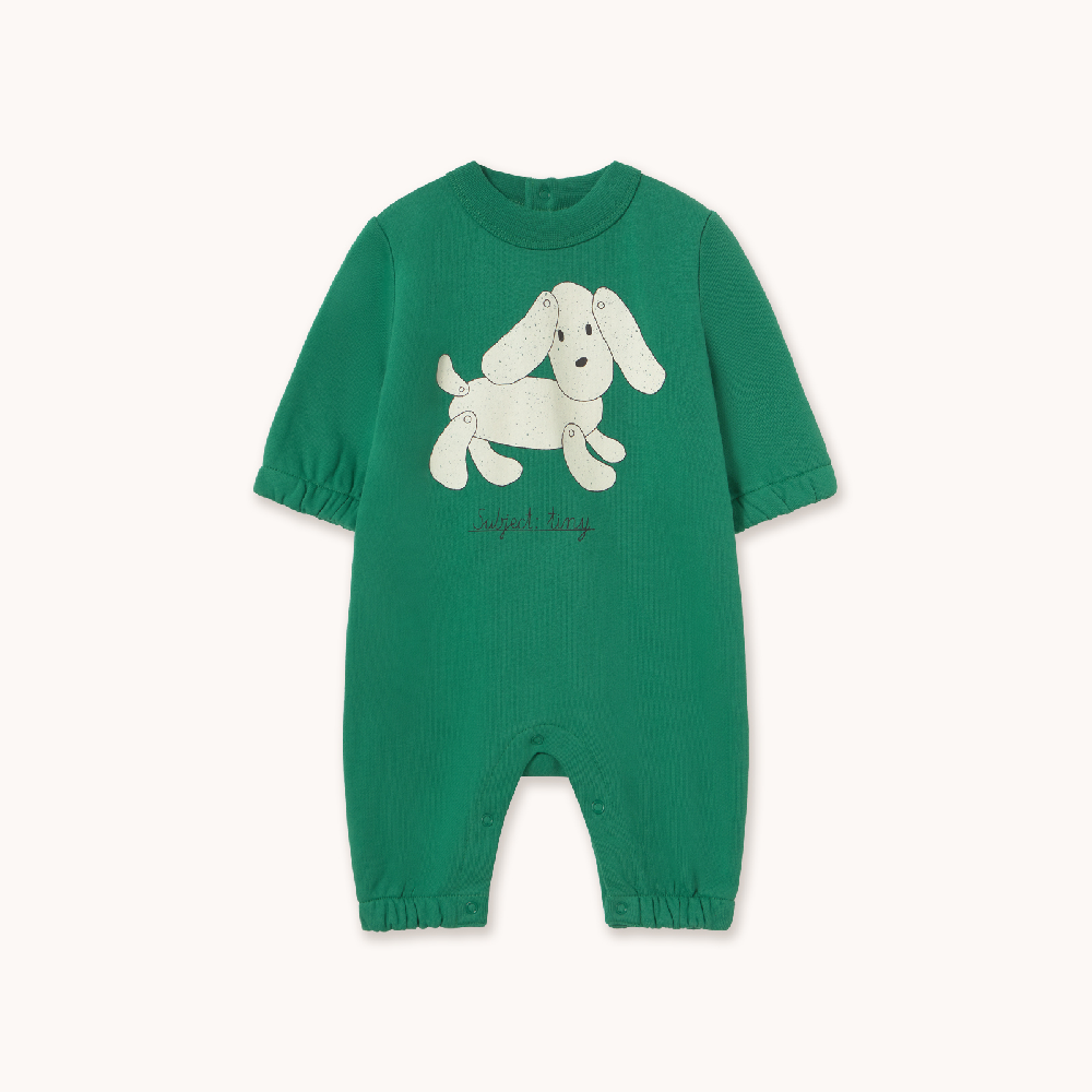Dog Graphic One-Piece Dark Emerald