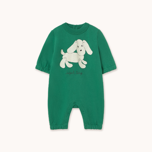 Dog Graphic One-Piece Dark Emerald