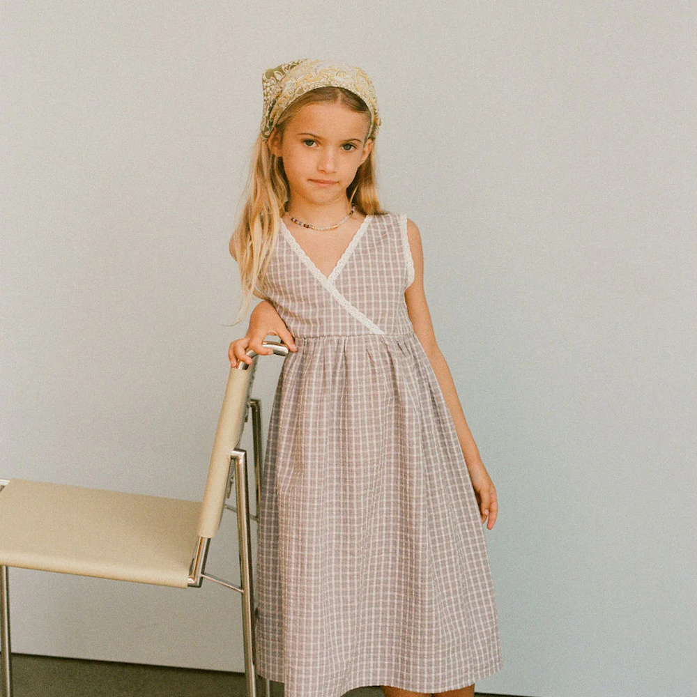 Eden Dress Mauve Plaid