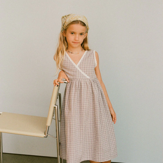 Eden Dress Mauve Plaid