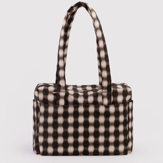 Everyday Cloud Bag Blurred Gingham Brown