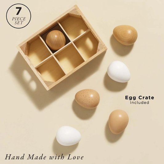 Farm Eggs Wooden Market Crate