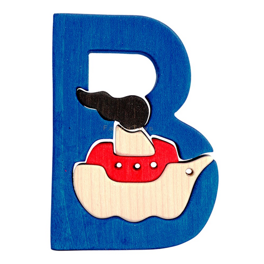 Wooden Puzzle B - Boat