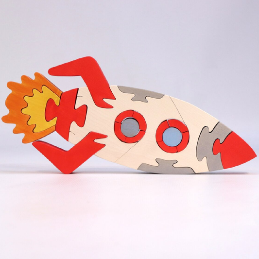 Wooden Puzzle - Rocket