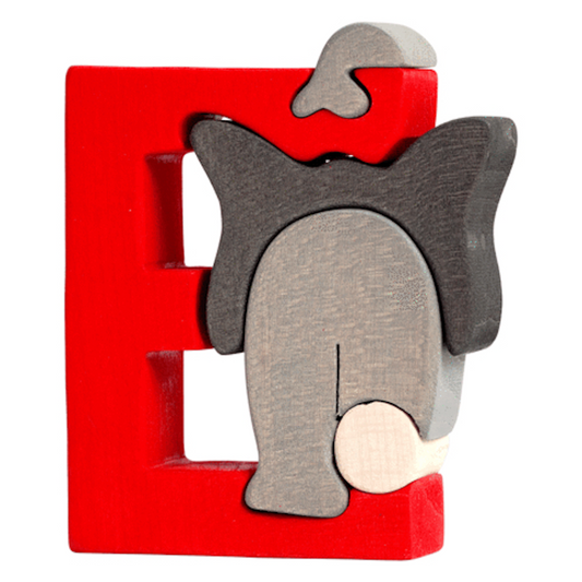 Wooden Puzzle E - Elephant