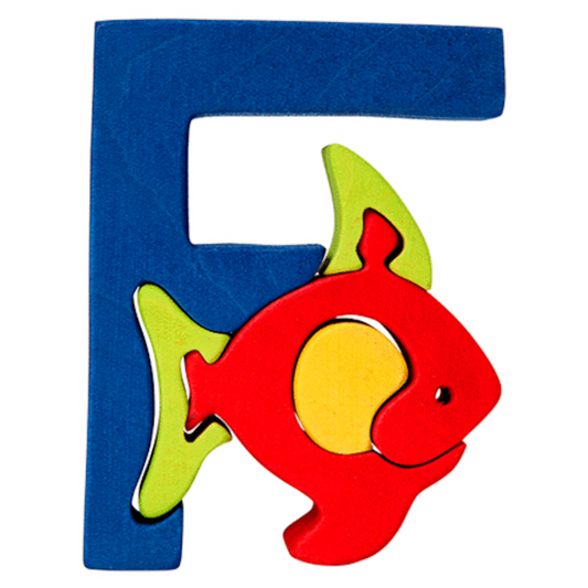 Wooden Puzzle F - Fish