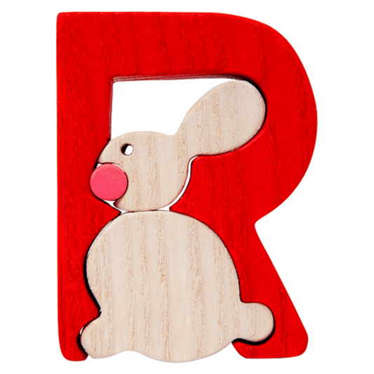 Wooden Puzzle R - Rabbit
