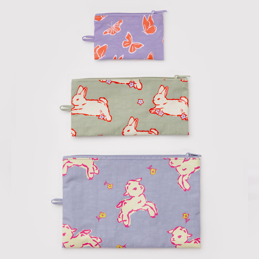 Flat Pouch Set Spring Animals