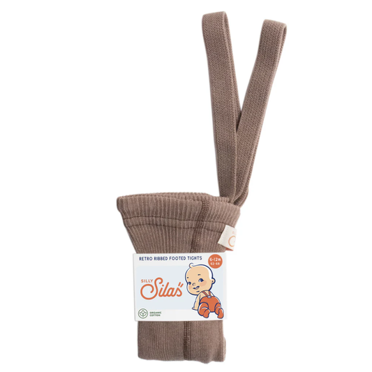 Footed Cotton Tights Granola
