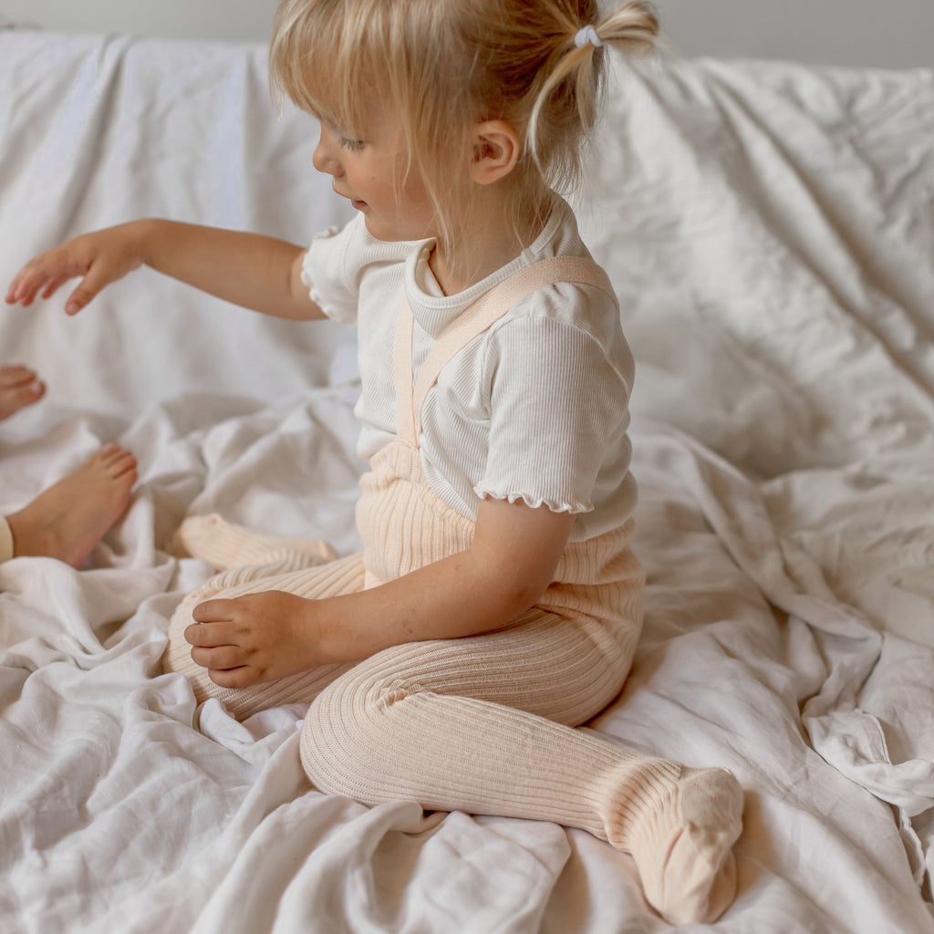 Hippy Footed Cotton Tights Silky Peach