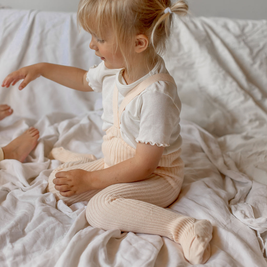 Hippy Footed Cotton Tights Silky Peach