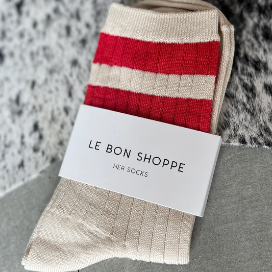 Her Socks Varsity Red