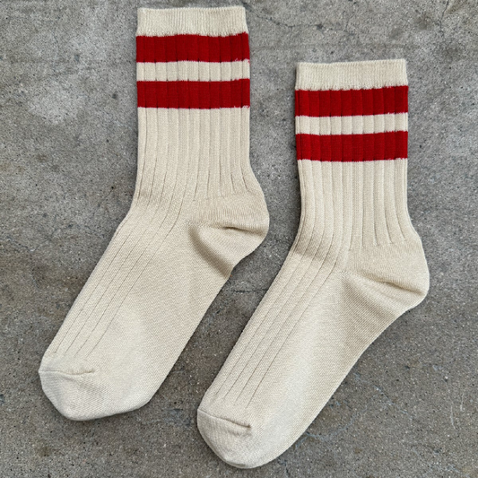 Her Socks Varsity Red