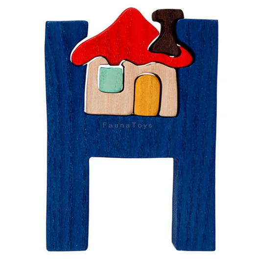 Wooden Puzzle H - House