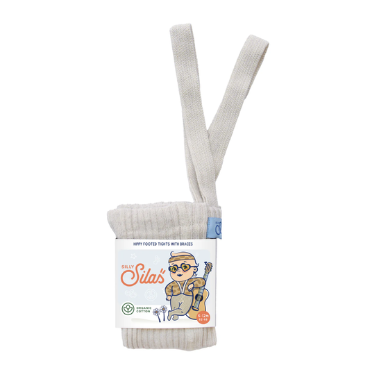 Hippy Footed Cotton Tights Cream Blend