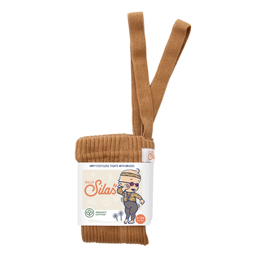 Hippy Footless Cotton Tights Amber