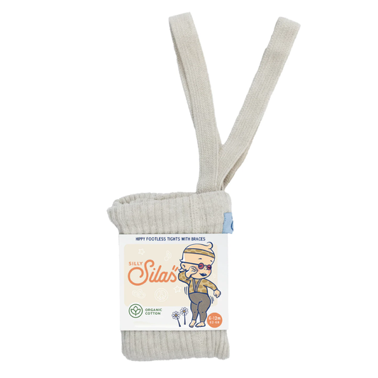 Hippy Footless Cotton Tights Cream Blend