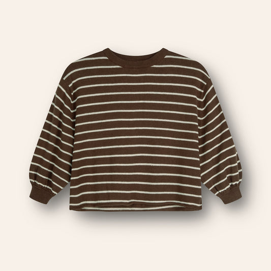 Lightweight Pull Over Choc Stripe